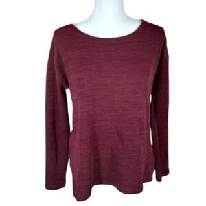 IJOAH BURGUNDY TWIST BACK SWEATER SZ.S EUC.  GORGEOUS SWEATER IN EXCELLENT USED